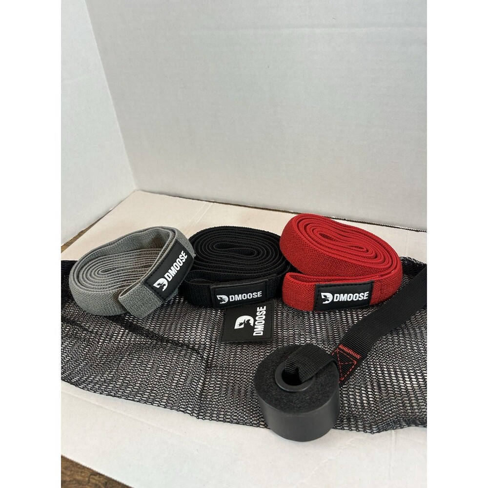 DMoose Fabric Resistance Bands Set 3 Booty Bands Door Anchor Gym New In Package - Picture 2 of 9